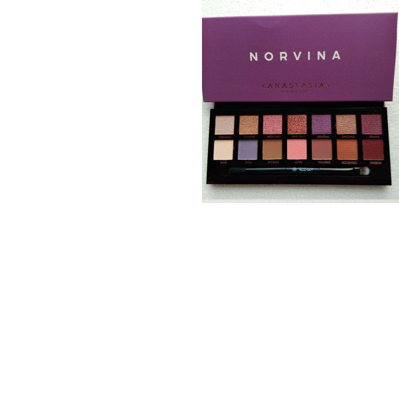 14 Color Eye Shadow Yellow Powder Purple Black Velvet  Makeup Palette