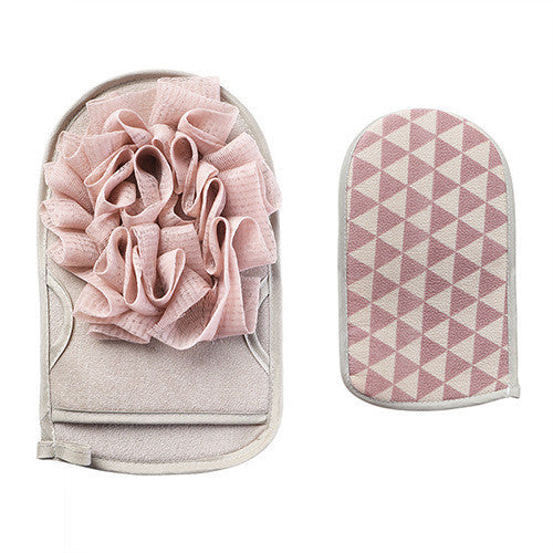 Household Double Sided Bath Towel Gloves