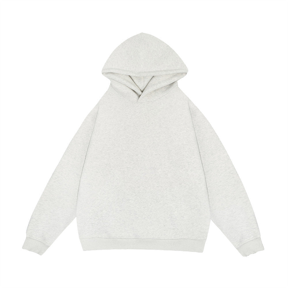 Loose All-matching Solid Color Sports Pullover Hooded Sweater Men