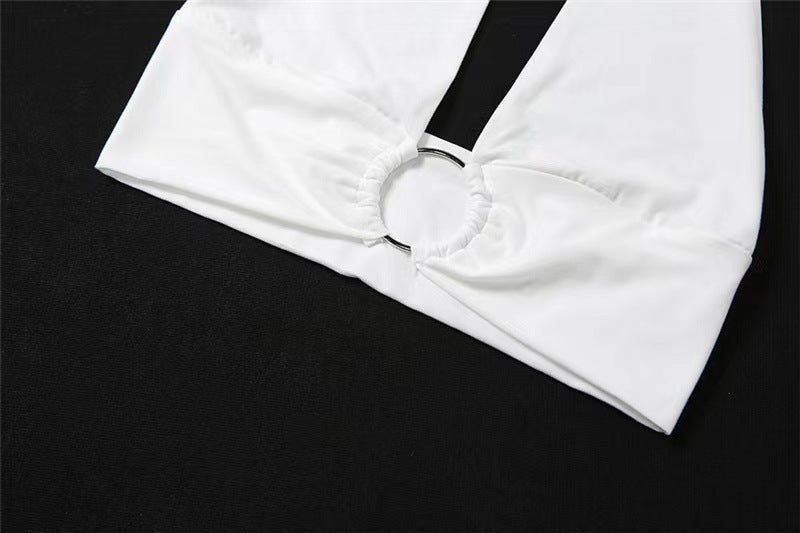 Women's Solid Color Sexy Low-cut Slim Vest