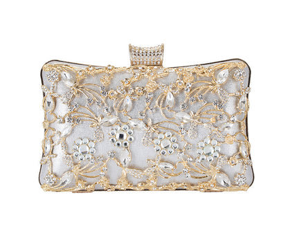 Elegant Rhinestone Dinner Clutch Women Luxury Brand Party Chain Messenger Bag