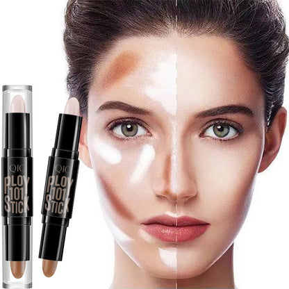 Long Lasting Fadeless Makeup Double-headed Highlight Concealer Contour Stick