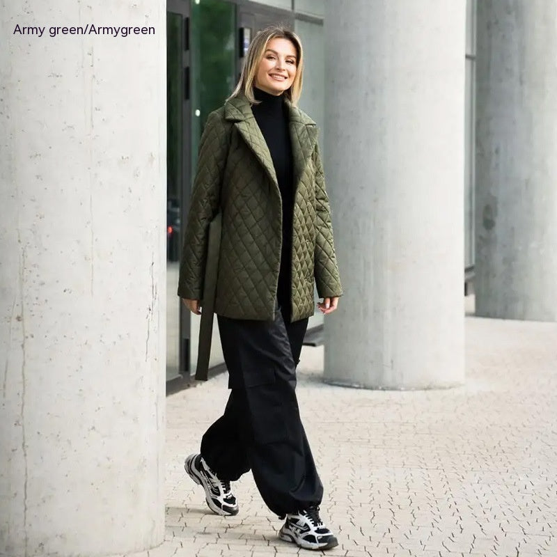 Women's Short Jacket Turn-down Collar Coat Windproof Thermal Cotton-padded Clothes