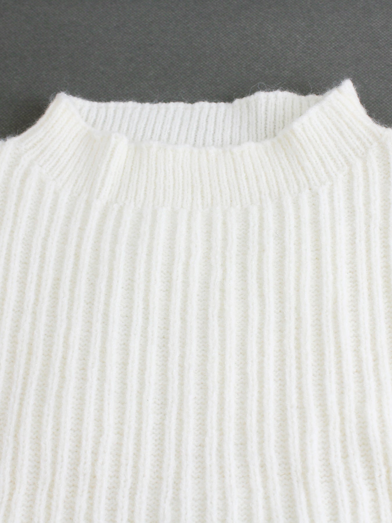 Knitted Sweater Round Neck Vest And Split Skirt Two-piece Set
