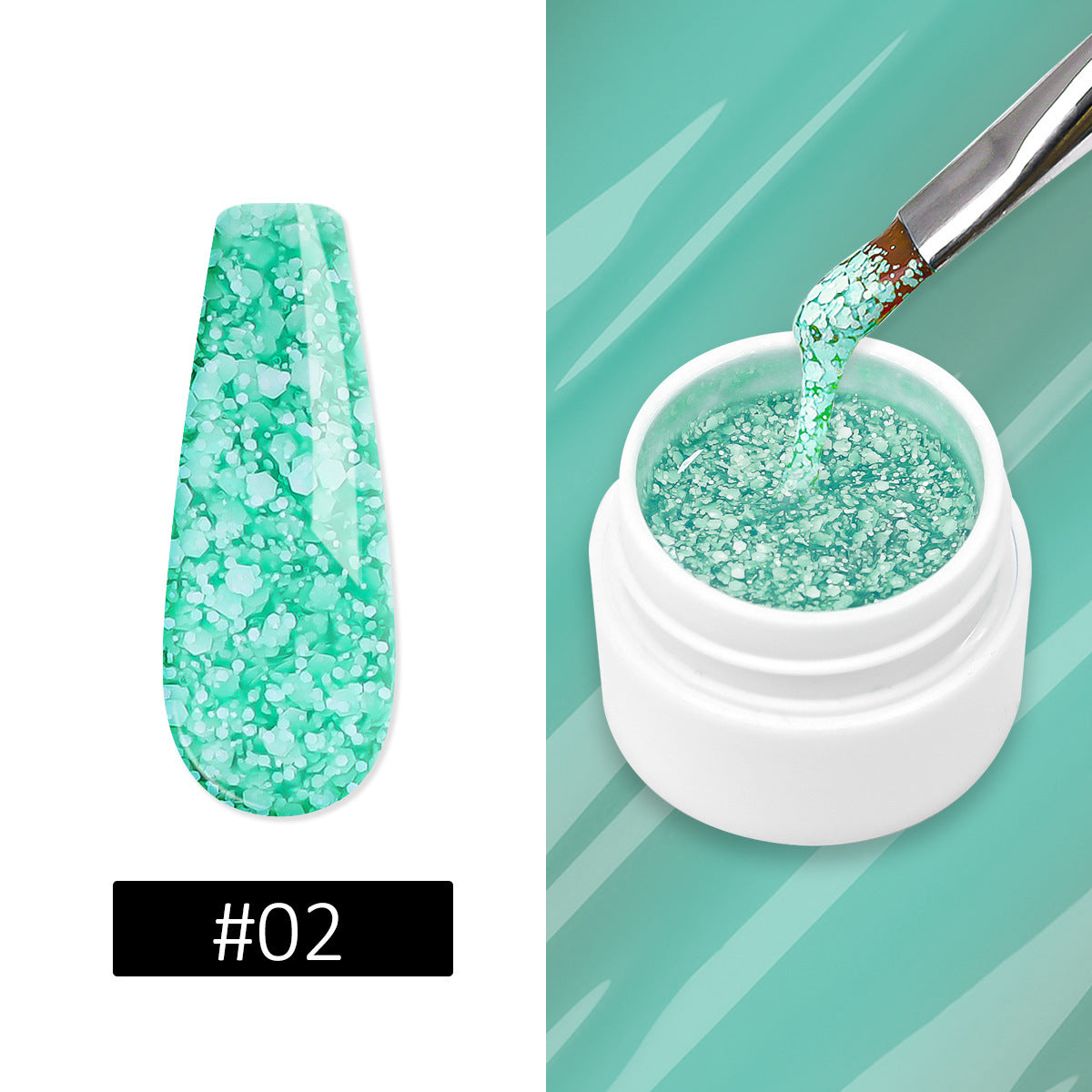 Multicolor Luxury Snowflake Nail Gel Super Shiny