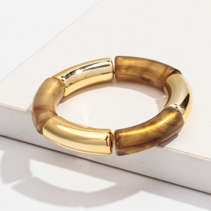 Fashion Bracelet Acrylic Gold Powder Plus Gold Ladies