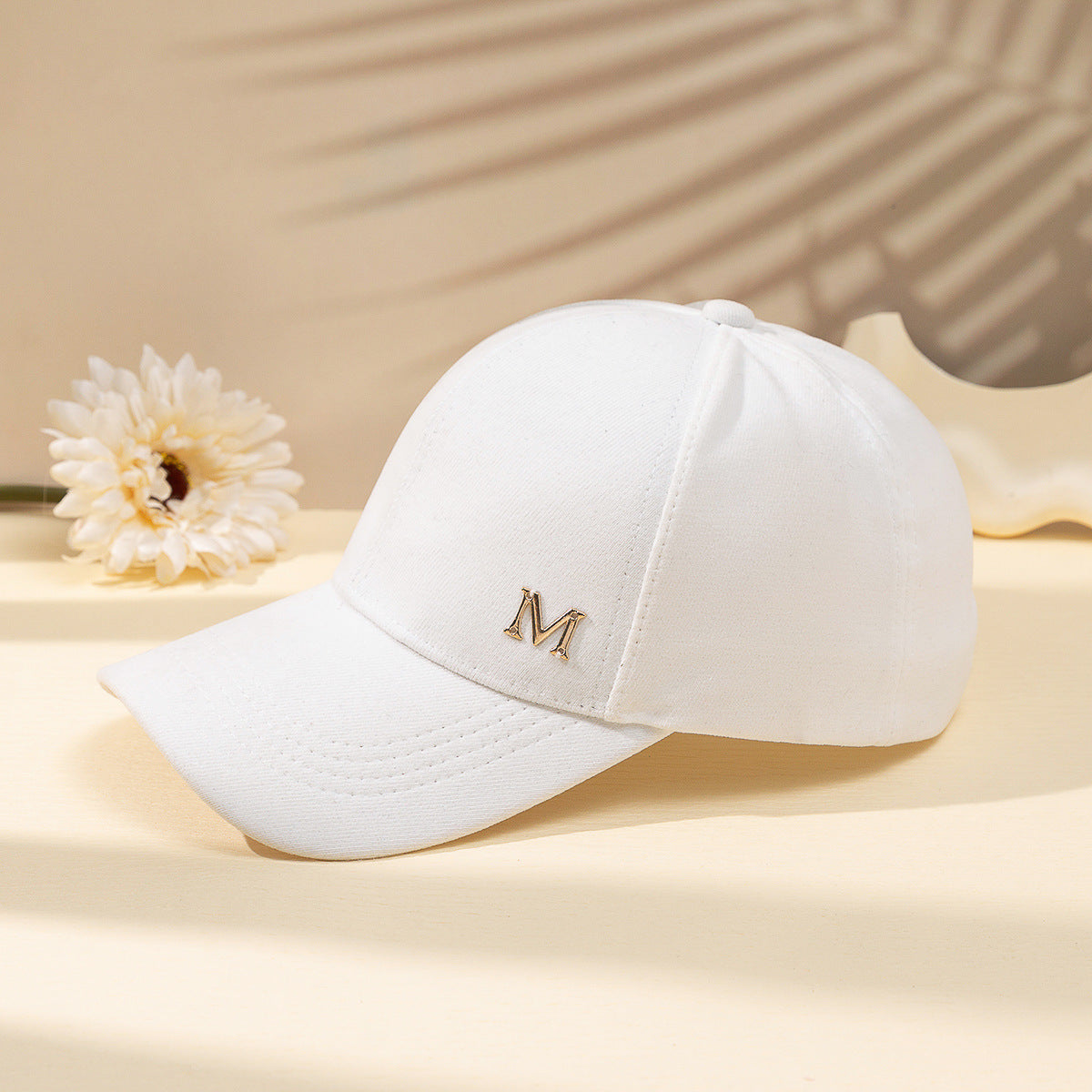 Simple Couple Iron Mark M Baseball Cap Outdoor Sunshade Sun Protection Hat