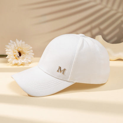 Simple Couple Iron Mark M Baseball Cap Outdoor Sunshade Sun Protection Hat