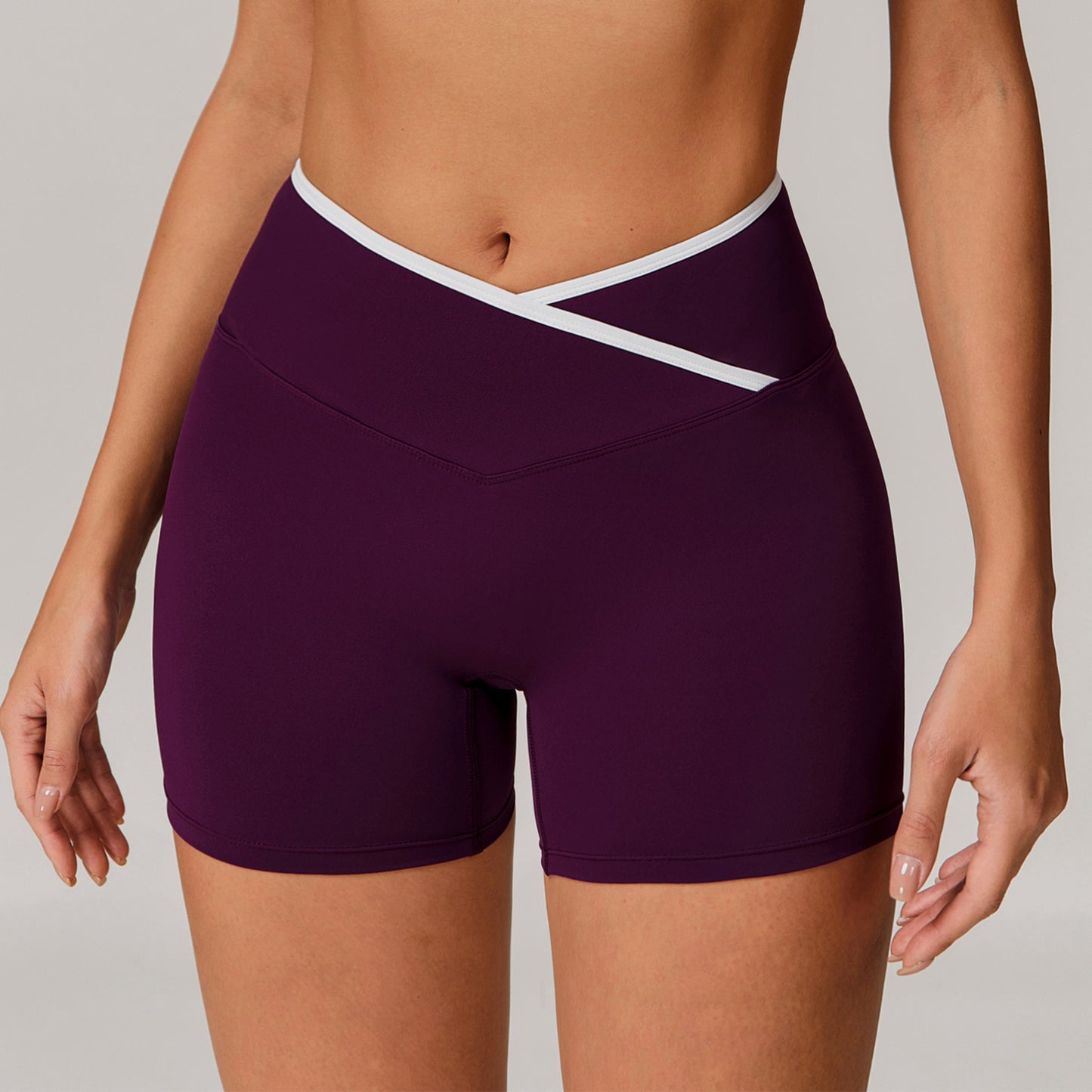 Skinny Hip Raise Sports High Waist Yoga Shorts