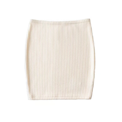 Women's Solid Color Stretch Slim Fit Hip Short Skirt