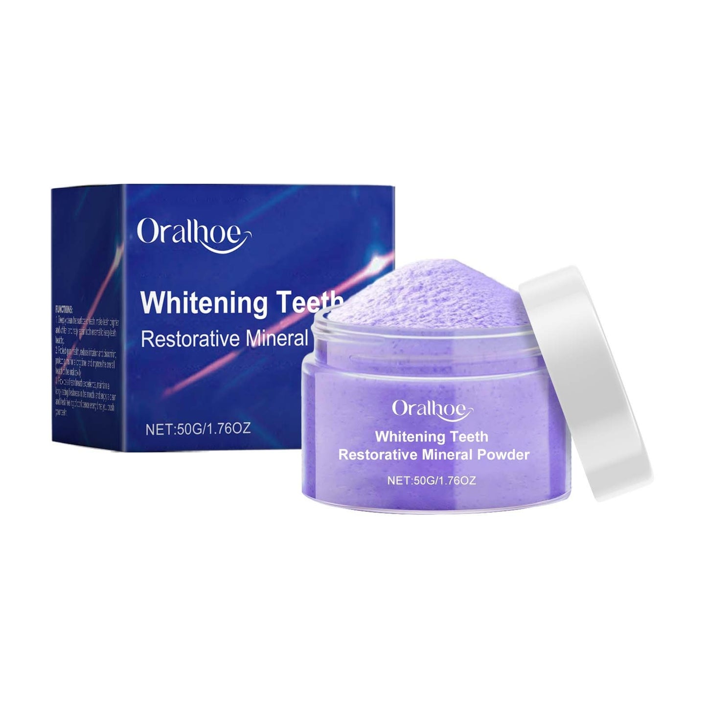 Purple Bright White Beauty Toothpowder Gentle Oral Cleaning