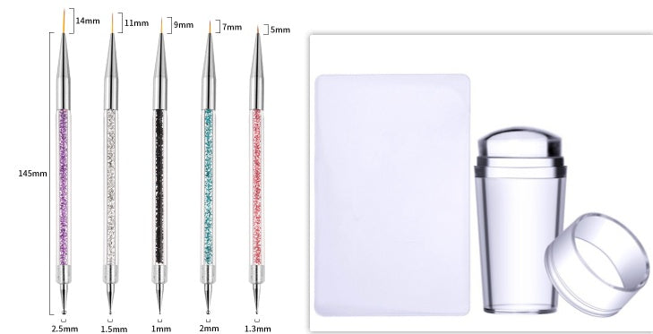 Nail Tools Double-headed Pointing Drilling Pen, Pointing Rhinestone Pen