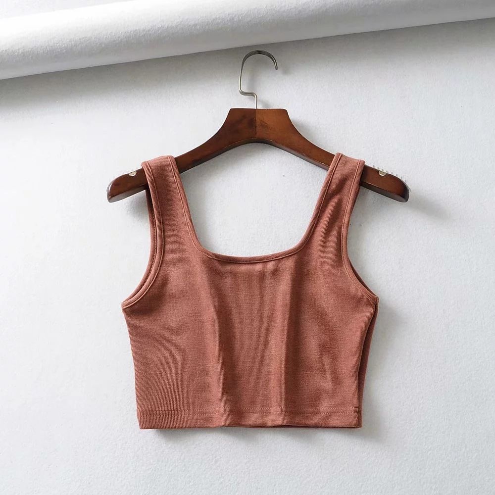 Solid color vest with shoulder straps