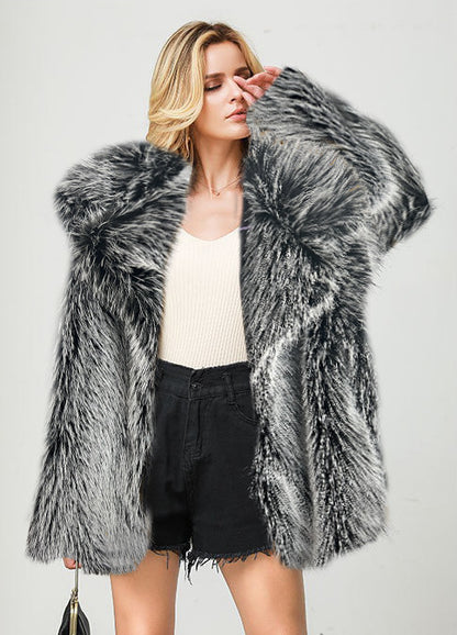 Fur Mid-length Coat Suit Warm Fur Coat