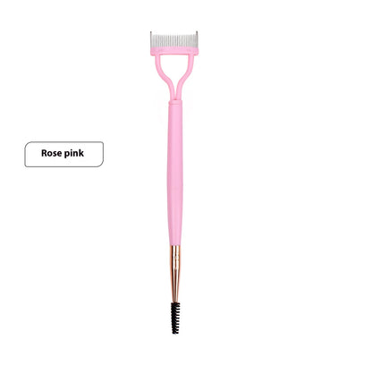 Steel Tooth Double Head Brow Groomer Mascara Brush Tool