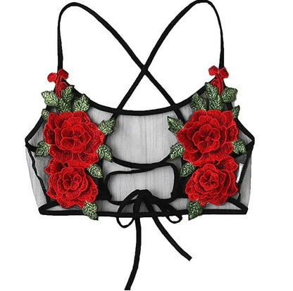 Three-Point Slim Padded Lace Bra Set Women