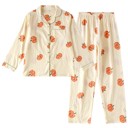 Women's Pajamas Pure Cotton Double-layer Gauze Homewear Suit