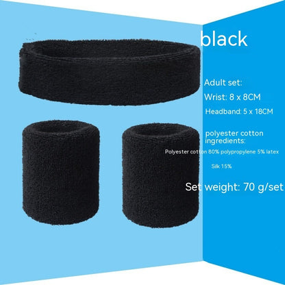 Sports Sweat-absorbent Wristband Headband Hairband Suit