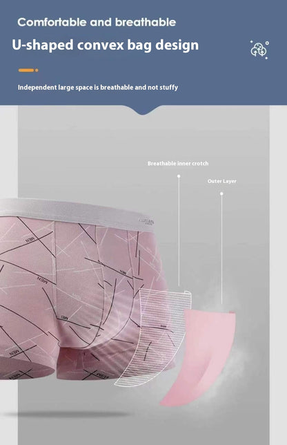 Men's Boxer Inner Antibacterial Underwear 4 Pack