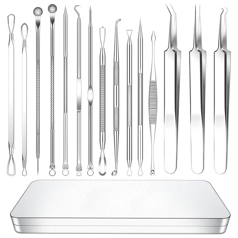 Iron Box Stainless Steel Acne Needle Suit Beauty Tools