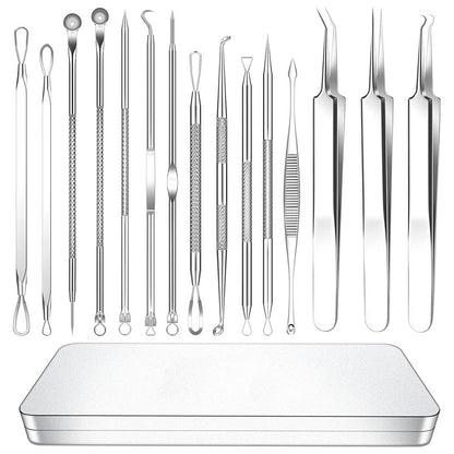 Iron Box Stainless Steel Acne Needle Suit Beauty Tools