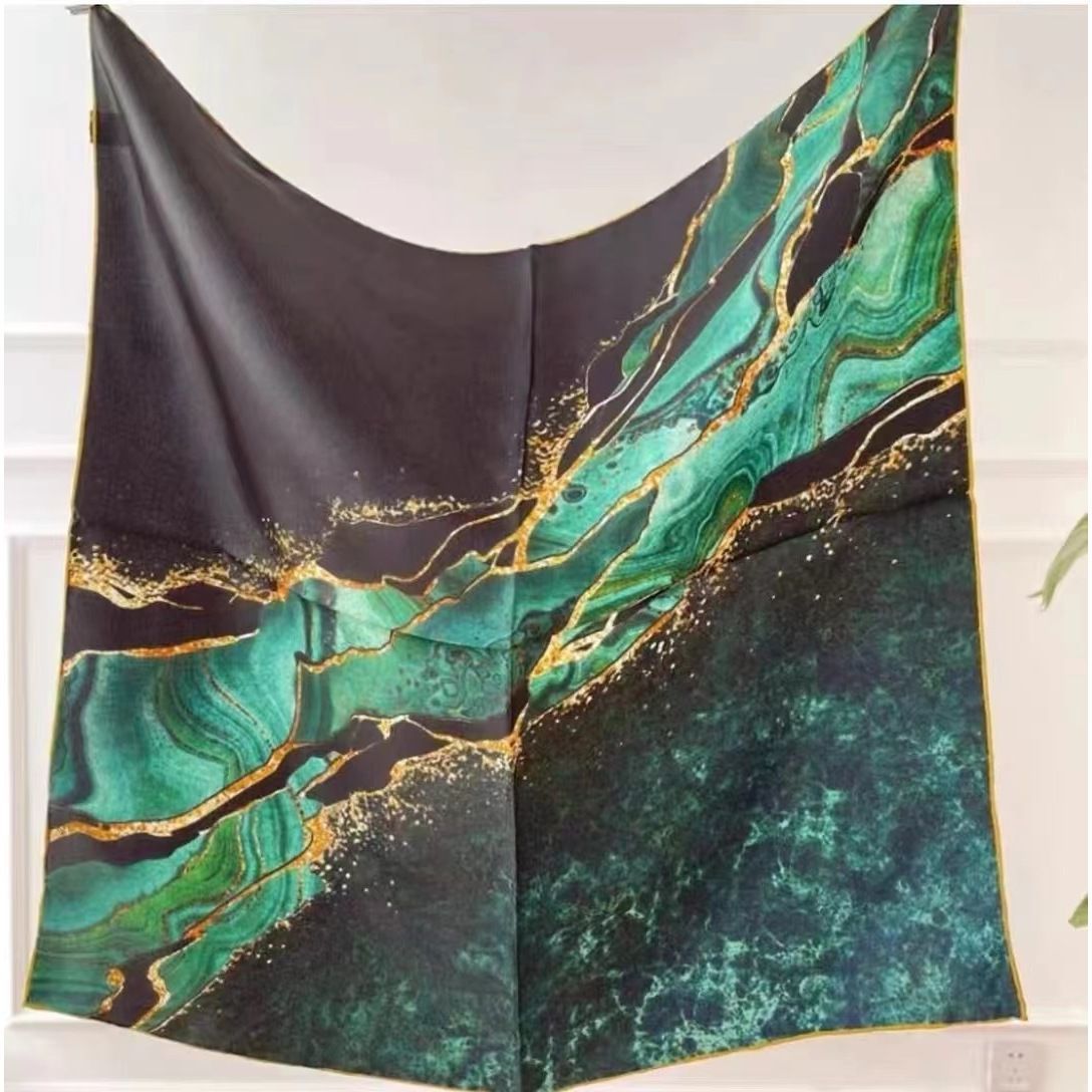 All-match Satin Square Women's Silk Scarf Shawl Beach Towel