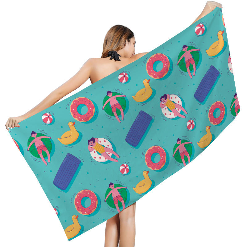Creative Print Sunscreen Beach Towel Shawl