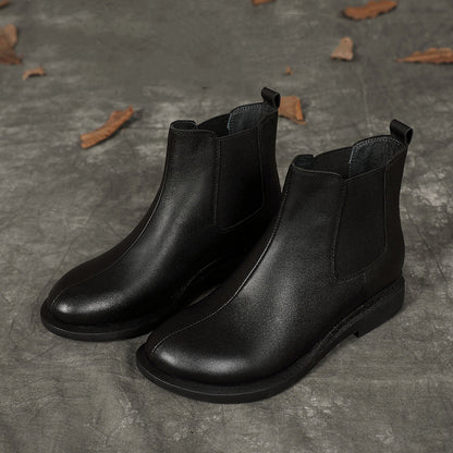 Round Toe Simple Flat Cotton Shoes And Ankle Boots