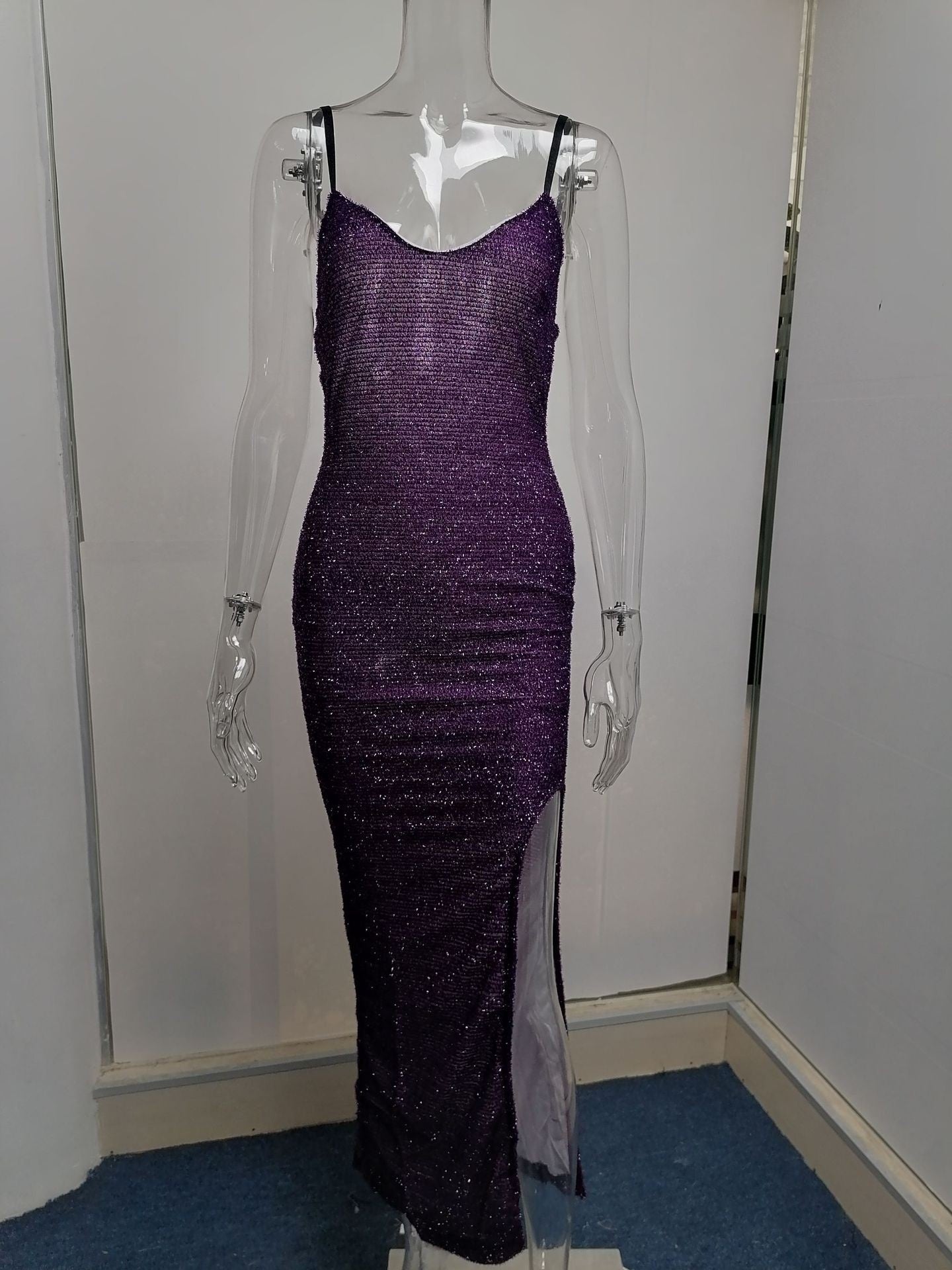 Women's High-end High-waisted Evening Dresses With Suspenders And V-necks