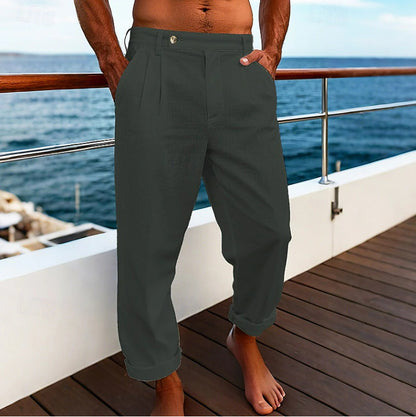 Men's Pocket Flat Comfortable Breathable Trousers