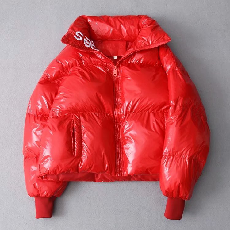 Women's Short Glossy Padded Down Jacket