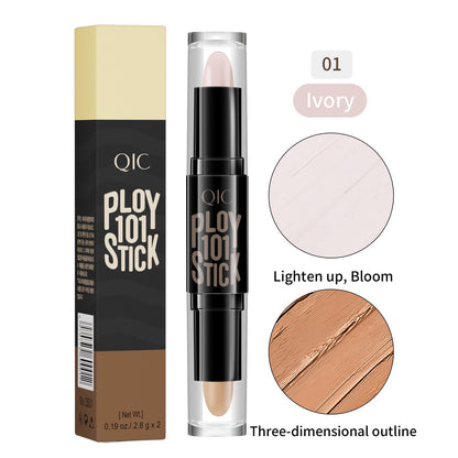 Long Lasting Fadeless Makeup Double-headed Highlight Concealer Contour Stick
