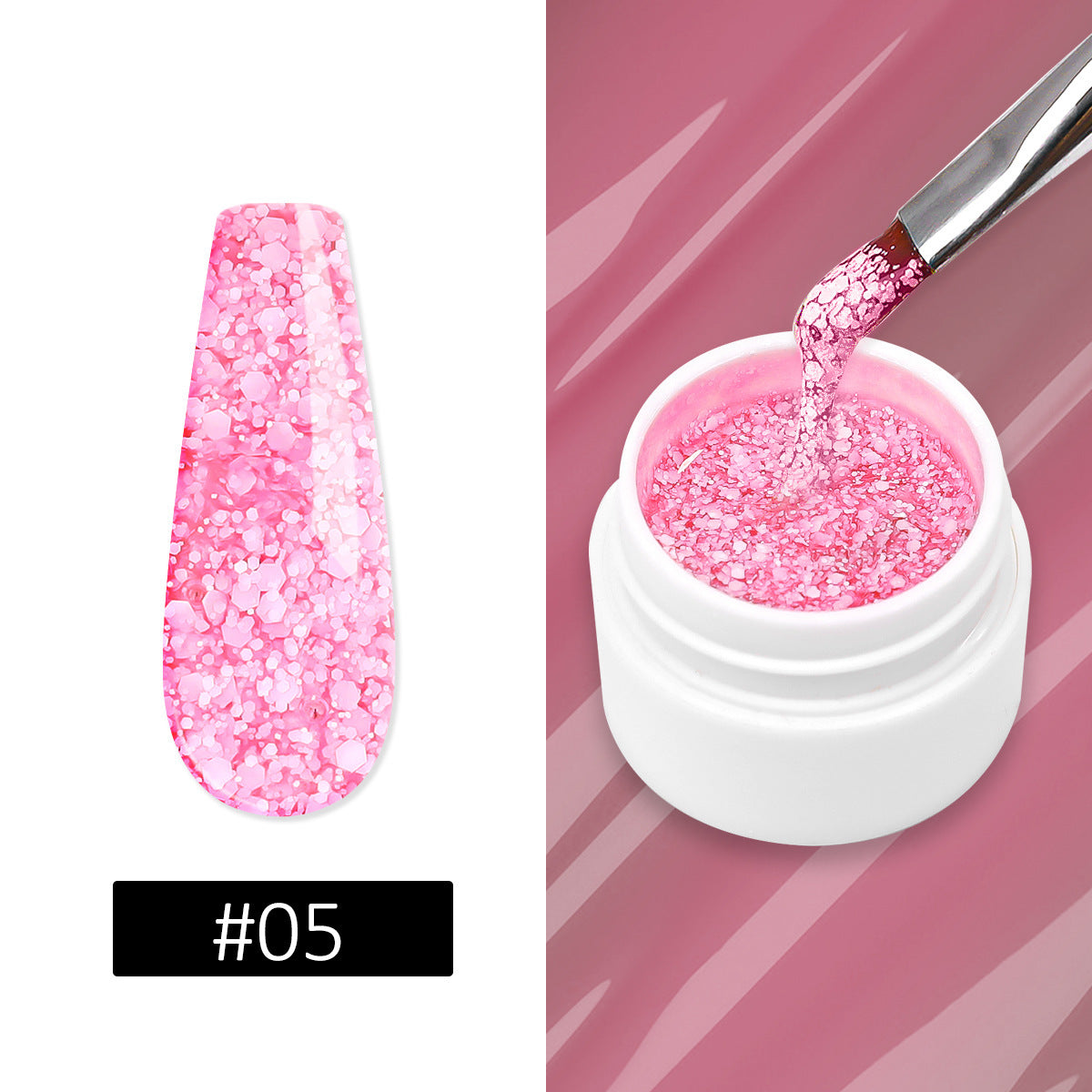 Multicolor Luxury Snowflake Nail Gel Super Shiny