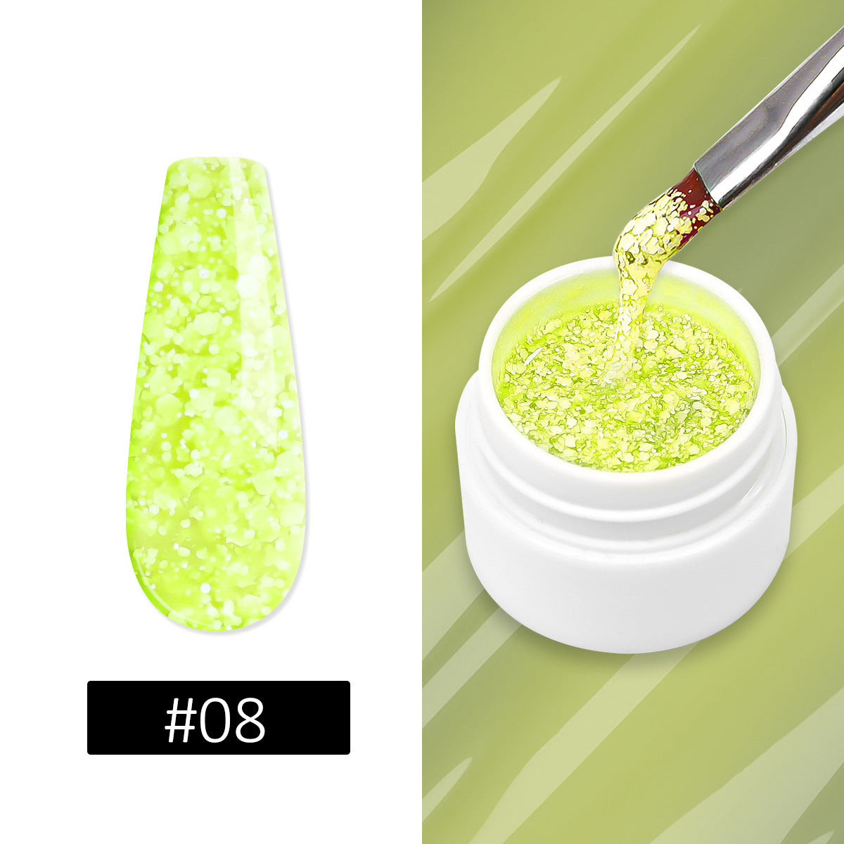 Multicolor Luxury Snowflake Nail Gel Super Shiny