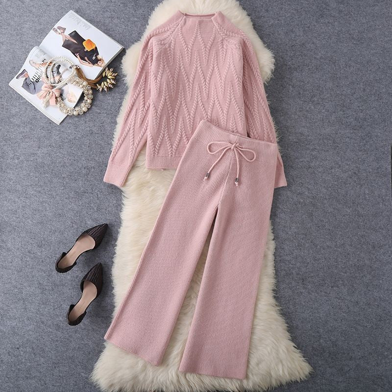 Sweater Two-piece Long Sleeve Temperament Commuter Knitting