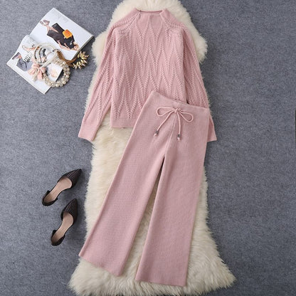 Sweater Two-piece Long Sleeve Temperament Commuter Knitting