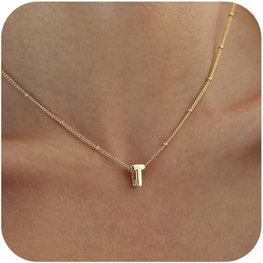 Bubble 26 Letter Necklace Stainless Steel Multi-layer Initial Letter Safety Pin