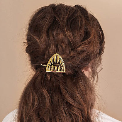 Metal Silver Barrettes Back Head Female Large Hair Jaw Clip Shark Clip Korean Elegant Graceful Clip Hairpin Styling Accessories