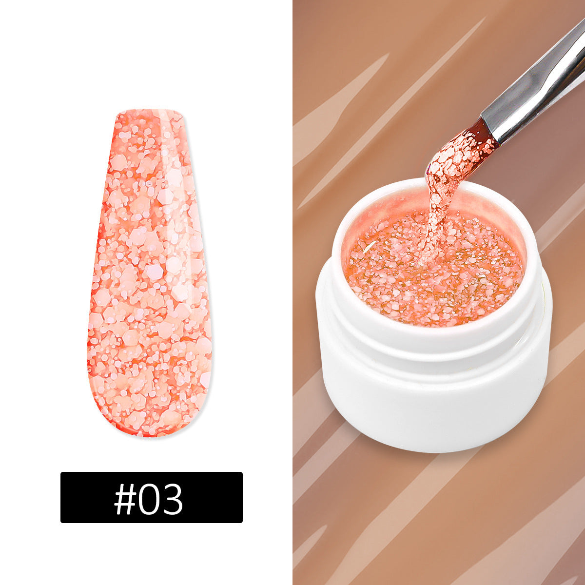 Multicolor Luxury Snowflake Nail Gel Super Shiny