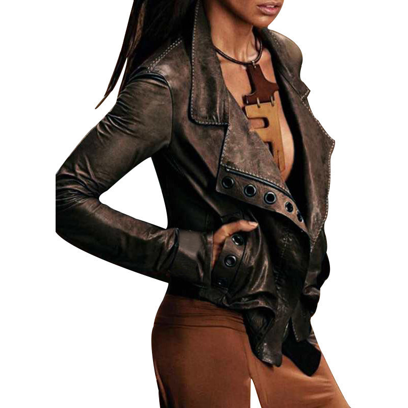 Cross-border hot style long sleeve short stitching jacket