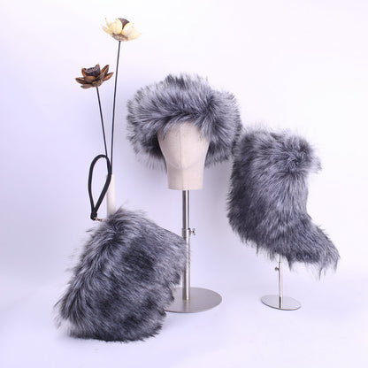 Clutch hair band plush snow boots