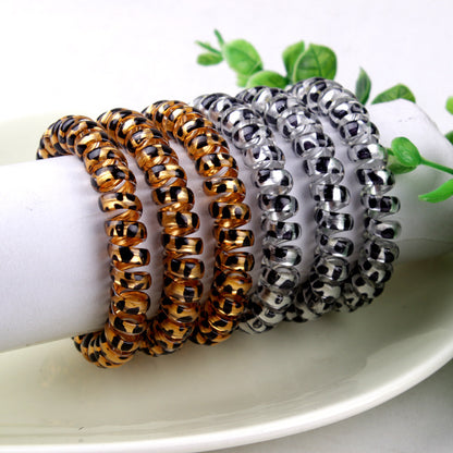 Plastic Leopard Print Phone Line Hair Ring Hair Rope