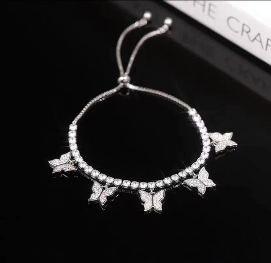 Multi Butterfly Bracelet Light Luxury Niche Micro-set Zircon