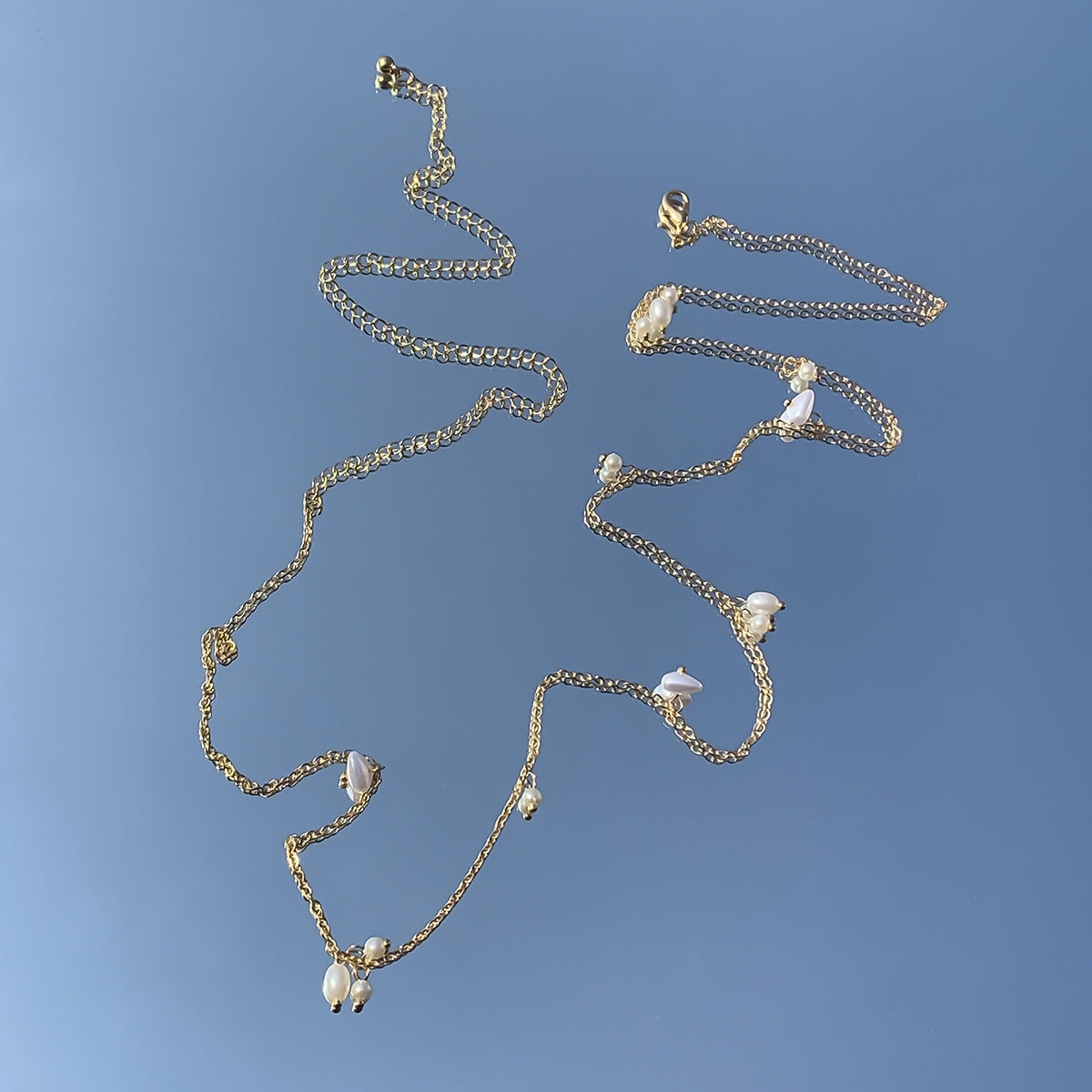 Beach Simple Style  Pearl Corn Kernel Waist Body Chain