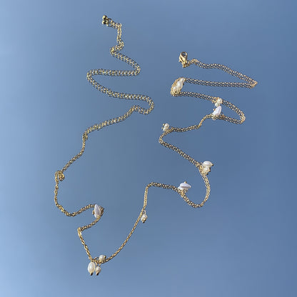 Beach Simple Style  Pearl Corn Kernel Waist Body Chain