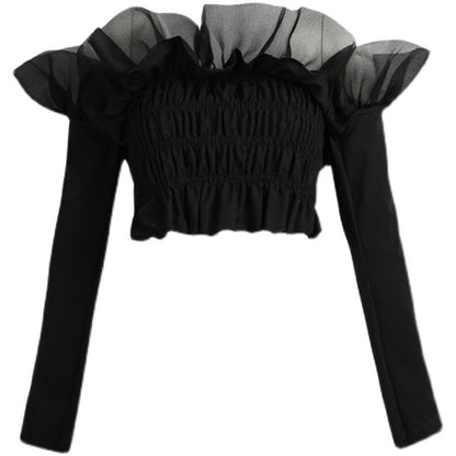 French Off Shoulder Short Shirt