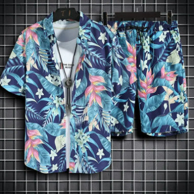 Loose Shirt Casual Men's Shorts Short Sleeve Suit