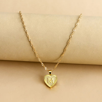 26 English Initial Letter Pendant Necklaces For Women