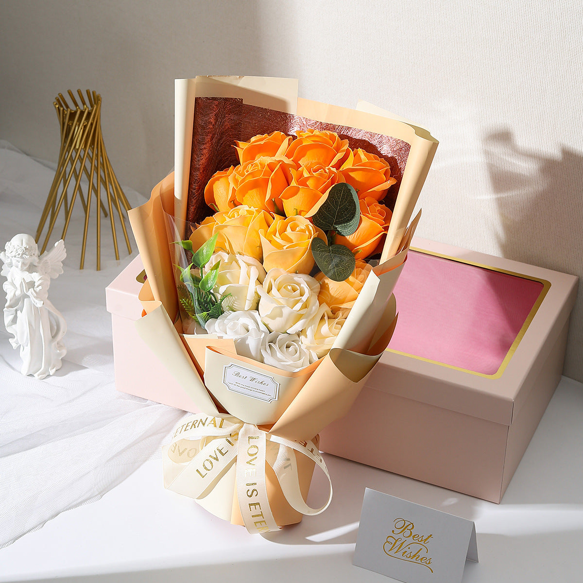 Cross-border Amazon 18 Rose Soap Bouquet Gift Box Valentine's Day Gift Fake Flower