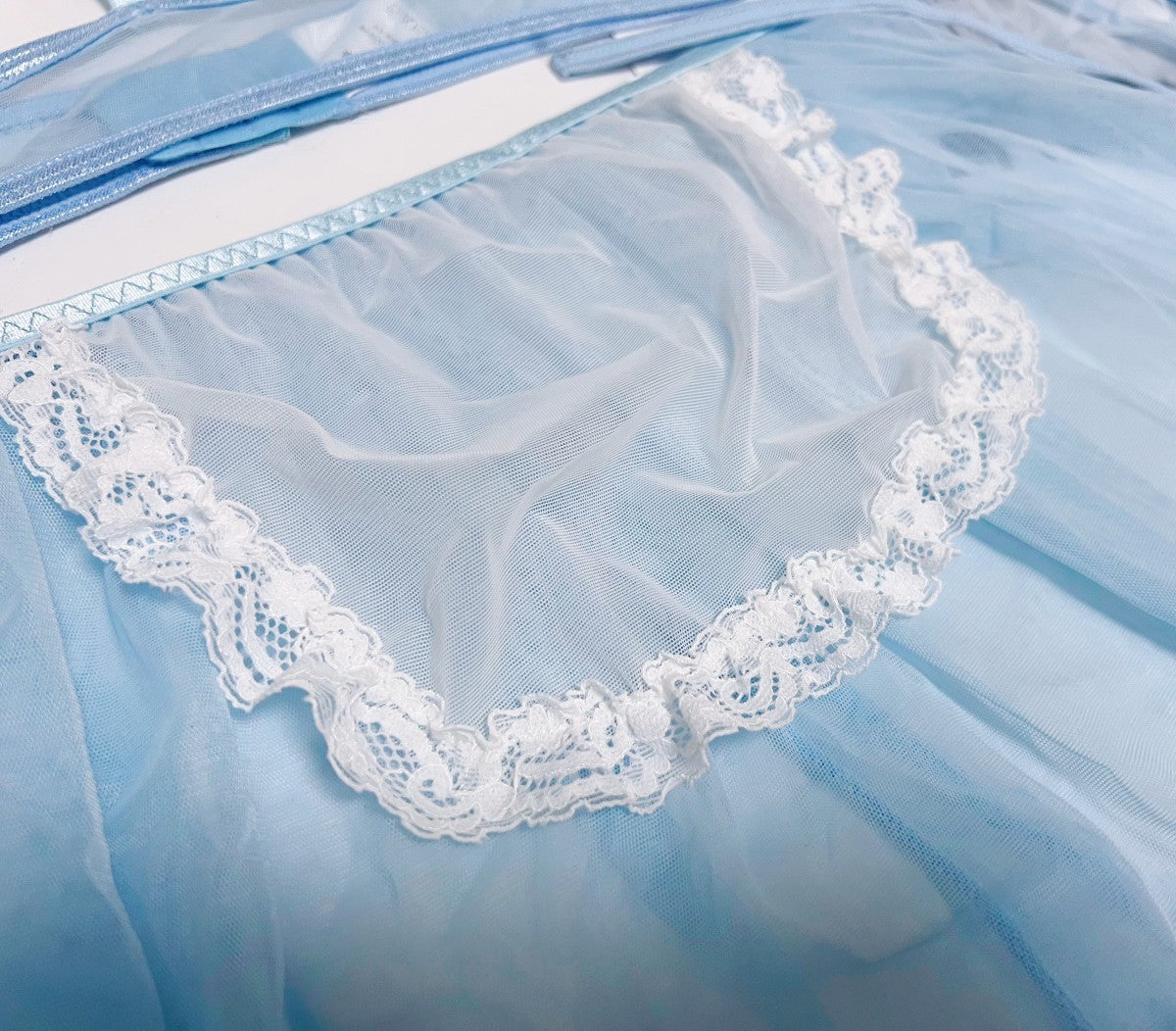 Role Play Maid Uniform Mesh See-through Seductive Set